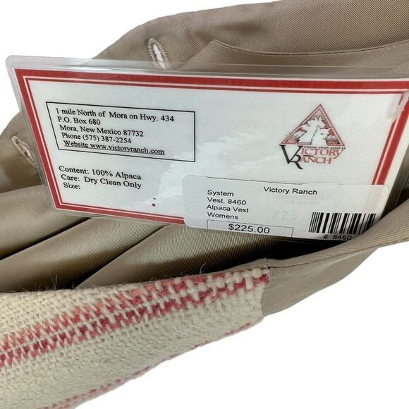 Handwoven Alpaca Wool Striped Vest New Mexico Valle del Viento Weaving Studio L - Picture 14 of 14